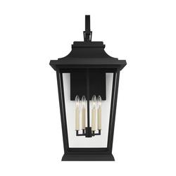 60W 4-Light Candelabra E-12 Incandescent Outdoor Wall Sconce in Textured Black