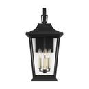 Visual Comfort & Co. Studio Textured Black 60W 3-Light Candelabra E-12 Incandescent Outdoor Wall Sconce 