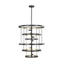 Visual Comfort & Co. Generation Lighting Aged Iron 24 in. 60W 8-Light Candelabra E-12 Incandescent Chandelier 