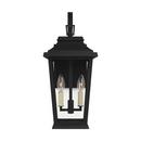 60W 2-Light Candelabra E-12 Incandescent Outdoor Wall Sconce in Textured Black