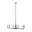 60W 8-Light Candelabra E-12 Incandescent Chandelier in Aged Iron