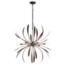 Hubbardton Forge Dark Smoke 28-1/5 x 32-7/10 in. 60W 1-Tier 6-Light Incandescent Transitional Chandelier 