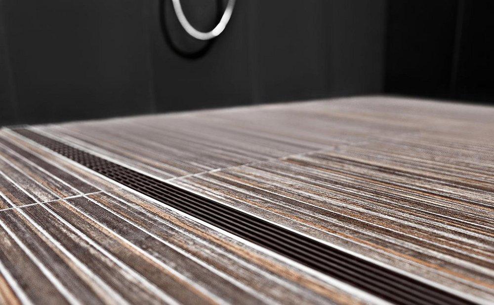 Infinity Drain Satin Stainless Threaded PVC Stainless Steel Shower Drain 