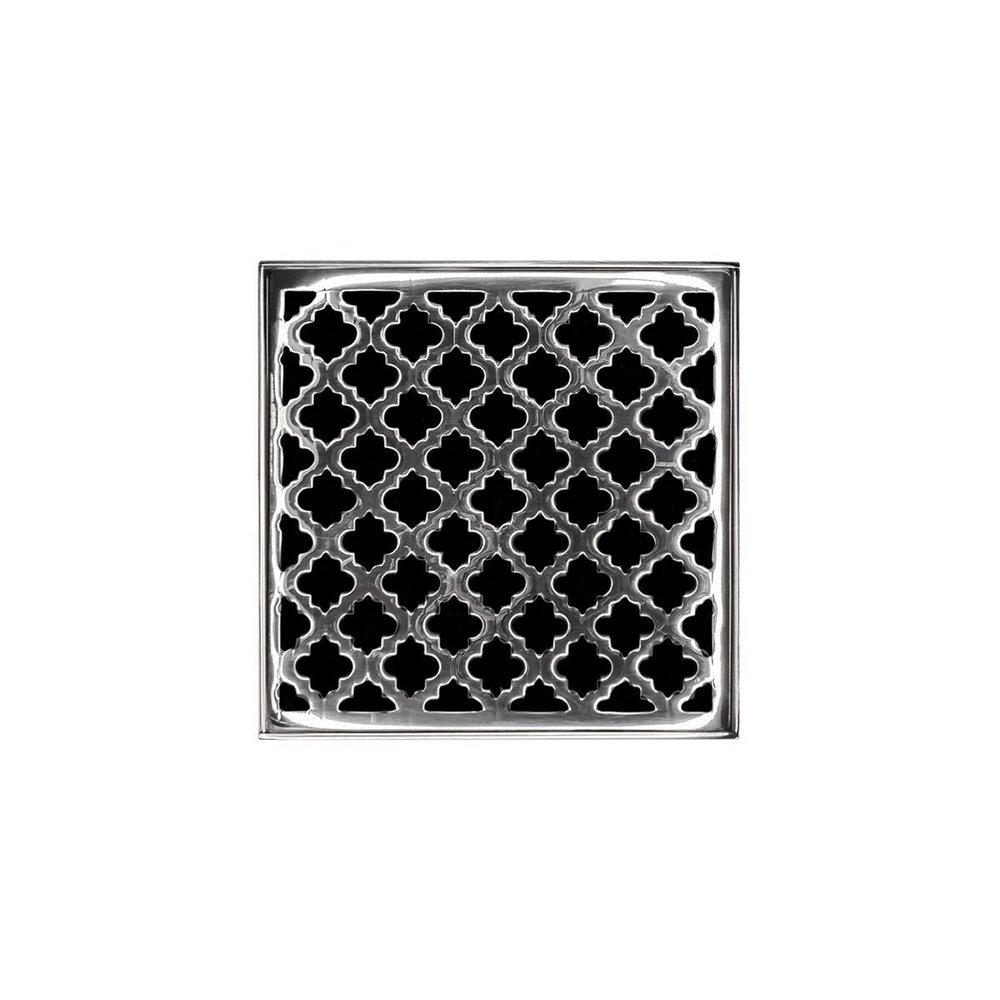Infinity Drain Polished Stainless No Hub Cast Iron Polished Stainless Shower Drain 
