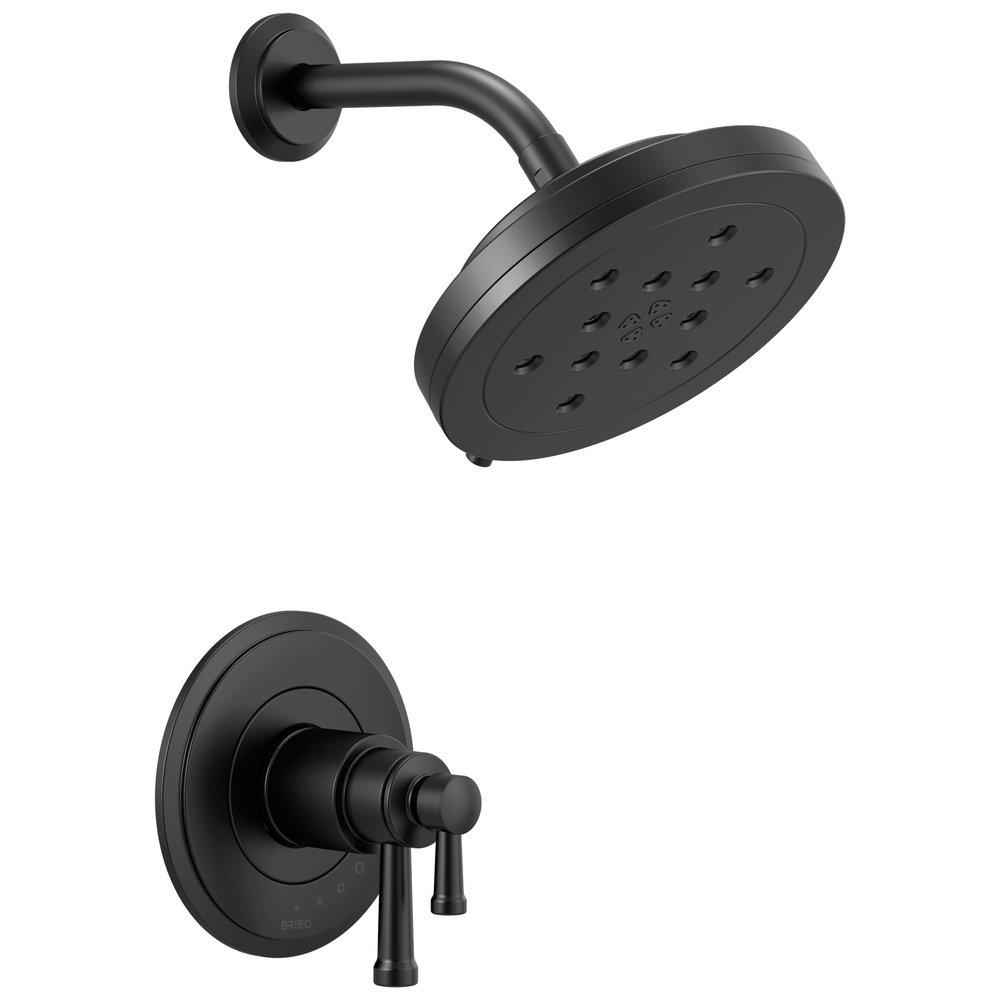 Brizo Matte Black Two Handle Multi Function Shower Faucet (Trim Only) 