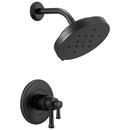 Brizo Matte Black Two Handle Multi Function Shower Faucet (Trim Only) 