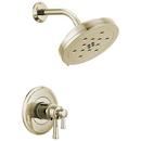 Two Handle Multi Function Shower Faucet in Polished Nickel (Trim Only)