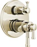 Three Handle Thermostatic Valve Trim in Polished Nickel