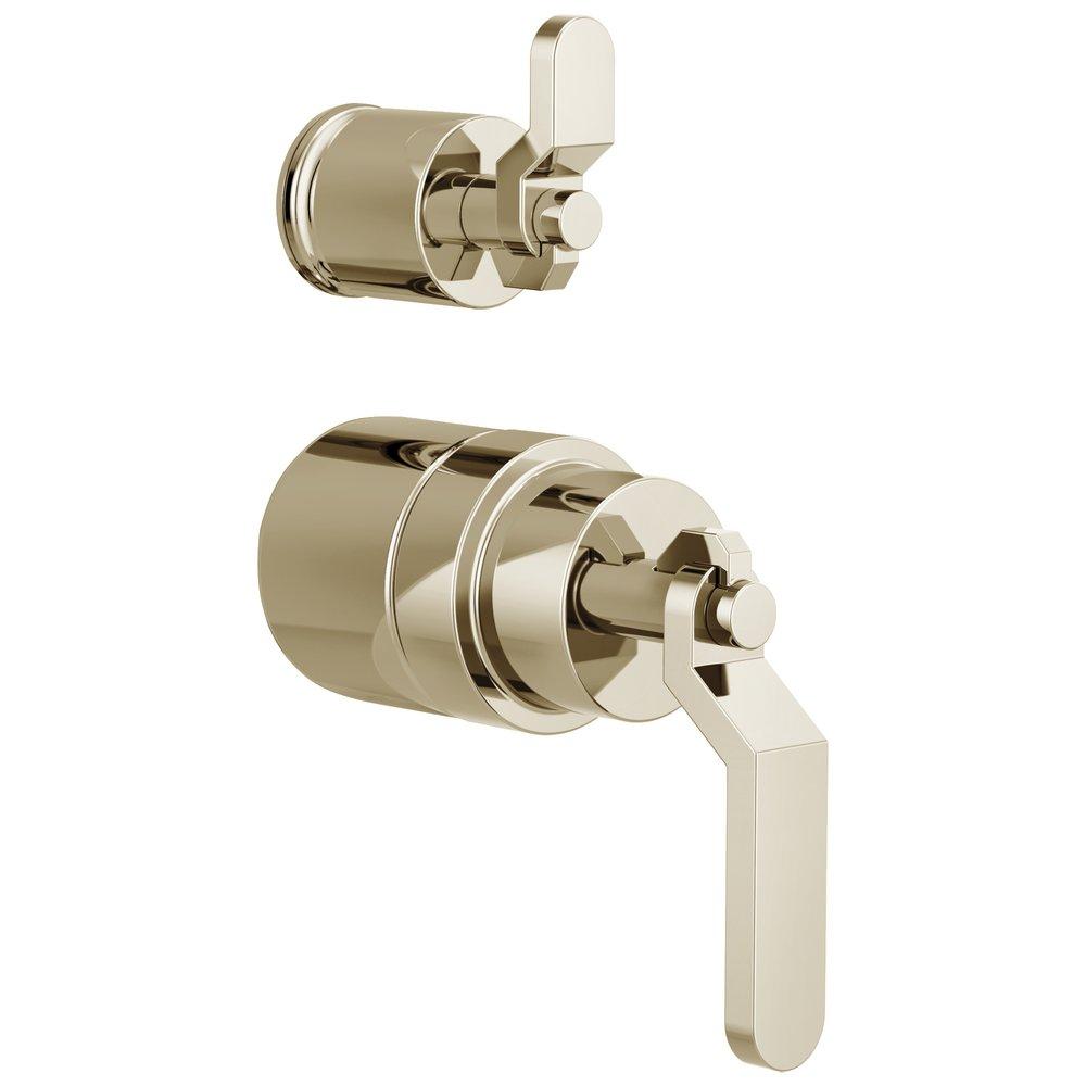 Brizo Polished Nickel BRIZO LITZE: PRESSURE BALANCE VALVE TRIM HANDLE KIT - INDUSTRIAL LEVER 