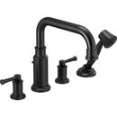 Roman Tub Faucet with Handshower in Matte Black