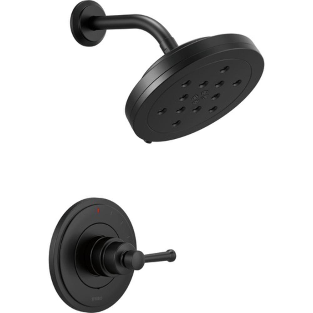 Brizo Matte Black Single Handle Multi Function Shower Faucet (Trim Only) 