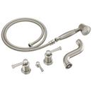 Two Handle Roman Tub Faucet with Handshower in Luxe Nickel (Trim Only)