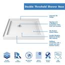 DreamLine White *CVR* BASE BACKWALL KIT 36X36X76 3 