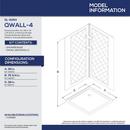 DreamLine White *CVR* BASE BACKWALL KIT 36X36X76 3 
