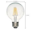 SATCO Clear G25 LED Bulb Medium E-26 Base 2700 Kelvin 360&deg; Dimmable 