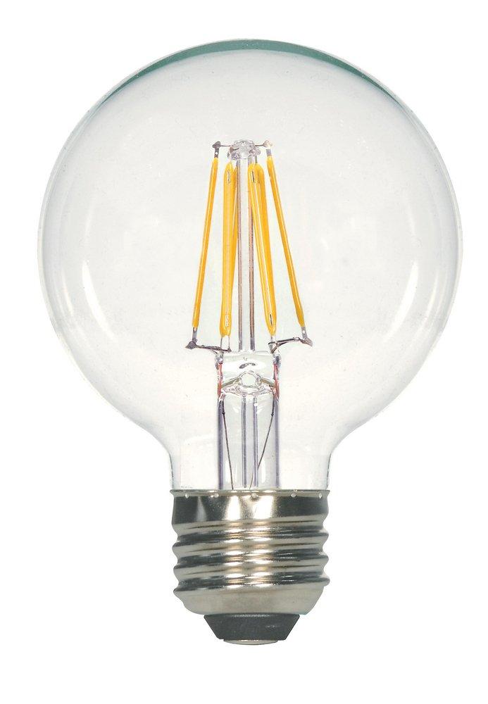 SATCO Clear G25 LED Bulb Medium E-26 Base 2700 Kelvin 360&deg; Dimmable 