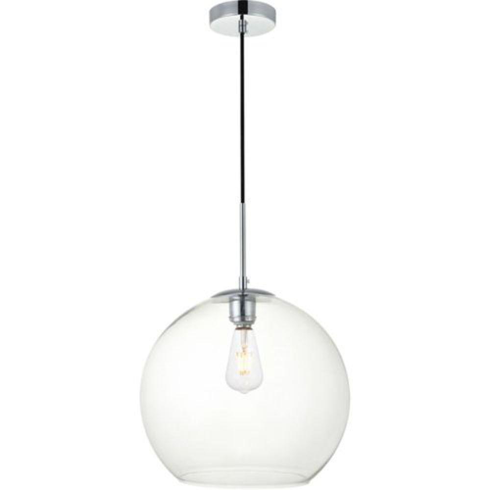 Elegant Lighting Chrome 40W 1-Light Medium E-26 Incandescent Pendant 