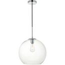 Elegant Lighting Chrome 40W 1-Light Medium E-26 Incandescent Pendant 