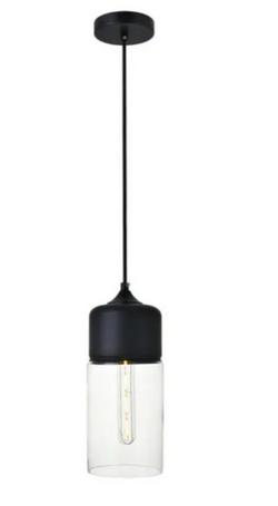 40W 1-Light Medium E-26 Pendant in Black