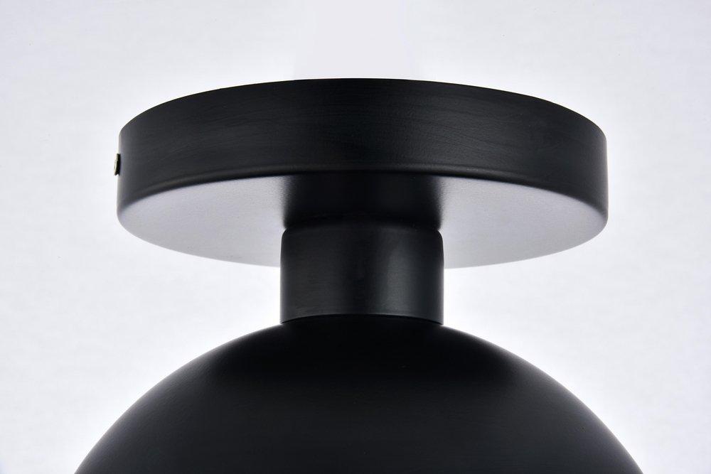 Elegant Lighting Black 40W 1-Light Medium E-26 Semi-Flush Mount Ceiling Fixture 