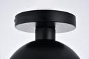 Elegant Lighting Black 40W 1-Light Medium E-26 Semi-Flush Mount Ceiling Fixture 