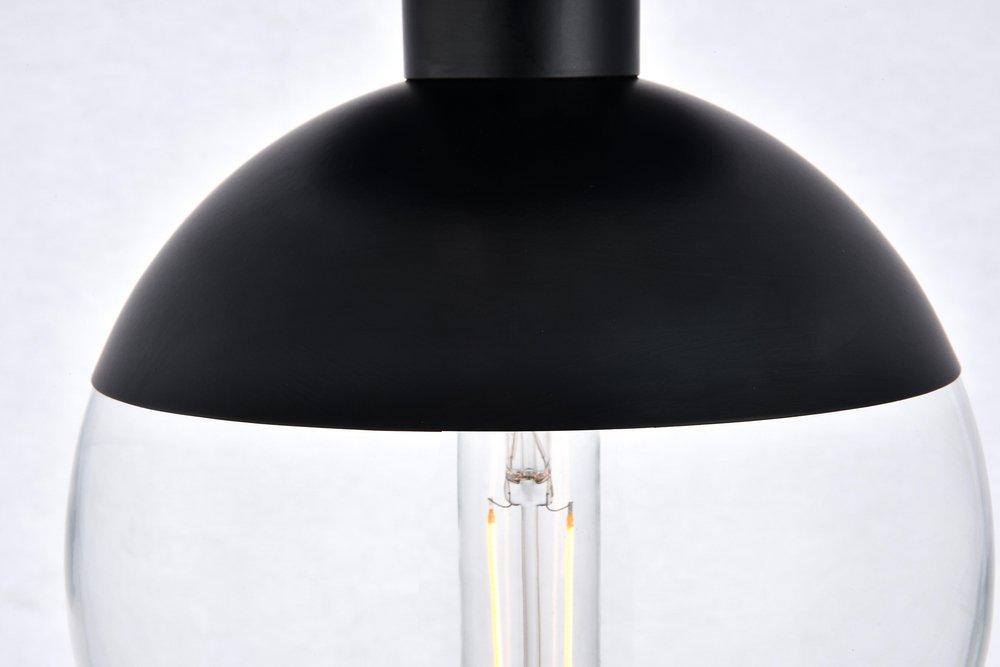Elegant Lighting Black 40W 1-Light Medium E-26 Semi-Flush Mount Ceiling Fixture 