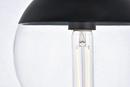 Elegant Lighting Black 40W 1-Light Medium E-26 Semi-Flush Mount Ceiling Fixture 