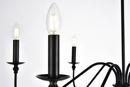 Elegant Lighting Matte Black 40W 6-Light Candelabra E-12 Chandelier 