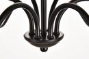 Elegant Lighting Matte Black 40W 6-Light Candelabra E-12 Chandelier 