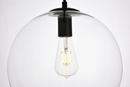 Elegant Lighting Black 11-1/2 in. 40W 1-Light Medium E-26 Pendant 