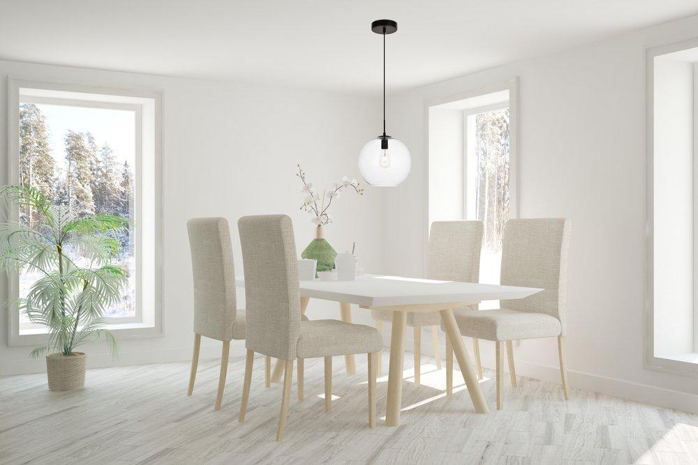 Elegant Lighting Black 11-1/2 in. 40W 1-Light Medium E-26 Pendant 