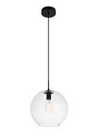Elegant Lighting Black 11-1/2 in. 40W 1-Light Medium E-26 Pendant 