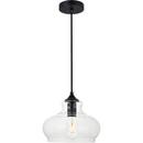 Elegant Lighting Black 9-2/5 in. 40W 1-Light Medium E-26 Pendant 