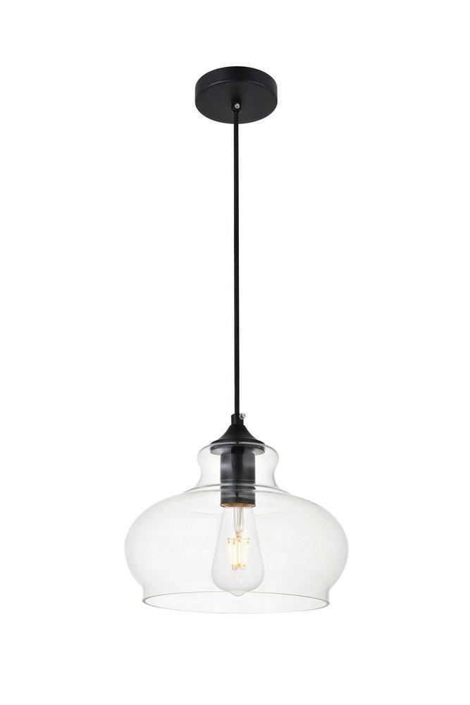 Elegant Lighting Black 9-2/5 in. 40W 1-Light Medium E-26 Pendant 