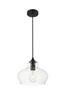 Elegant Lighting Black 9-2/5 in. 40W 1-Light Medium E-26 Pendant 