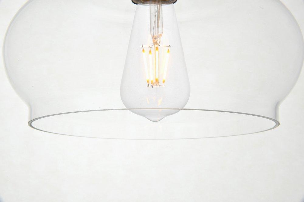 Elegant Lighting Black 9-2/5 in. 40W 1-Light Medium E-26 Pendant 