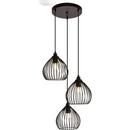 Elegant Lighting Black 16 in. 40W 3-Light Medium E-26 Incandescent Pendant 