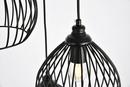 Elegant Lighting Black 16 in. 40W 3-Light Medium E-26 Incandescent Pendant 