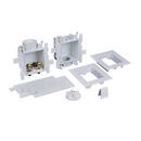 Oatey&reg; White 3-63/100 x 13-24/25 x 8-23/50 in. Washing Machine Quarter-Turn Fire Rated Supply Box 