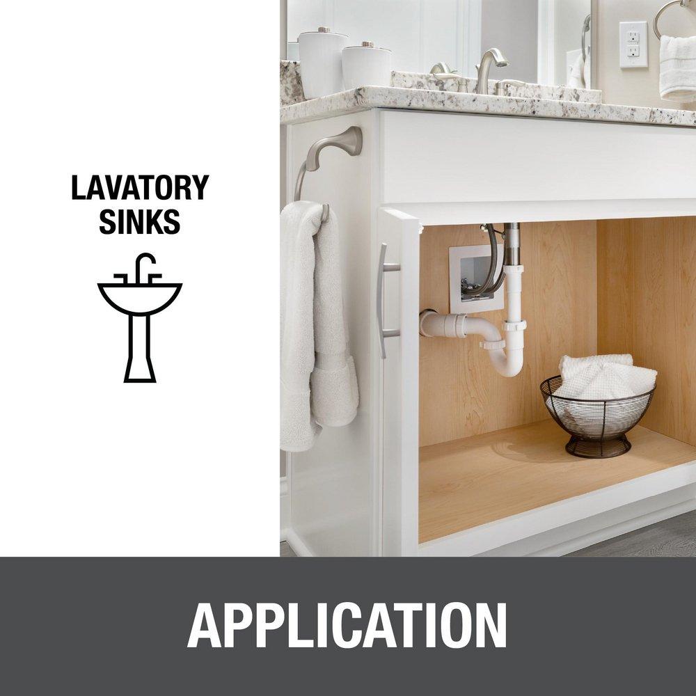 Oatey&reg; White 3-63/100 x 7-49/50 x 8-23/50 in. Lavatory Quarter-Turn Fire Rated Supply Box 