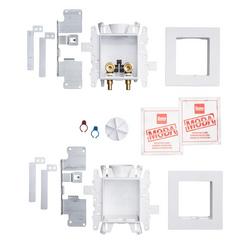 Fire-Rated 2-Valve + Standard Drain F1807 PEX (Brass)  Washing Machine Supply Box