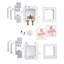 Oatey&reg; White 3-63/100 x 13-24/25 x 8-23/50 in. Washing Machine Quarter-Turn Fire Rated Supply Box 