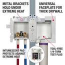 Oatey&reg; White 3-63/100 x 7-49/50 x 8-23/50 in. Ice Maker Quarter-Turn Fire Rated Supply Box 