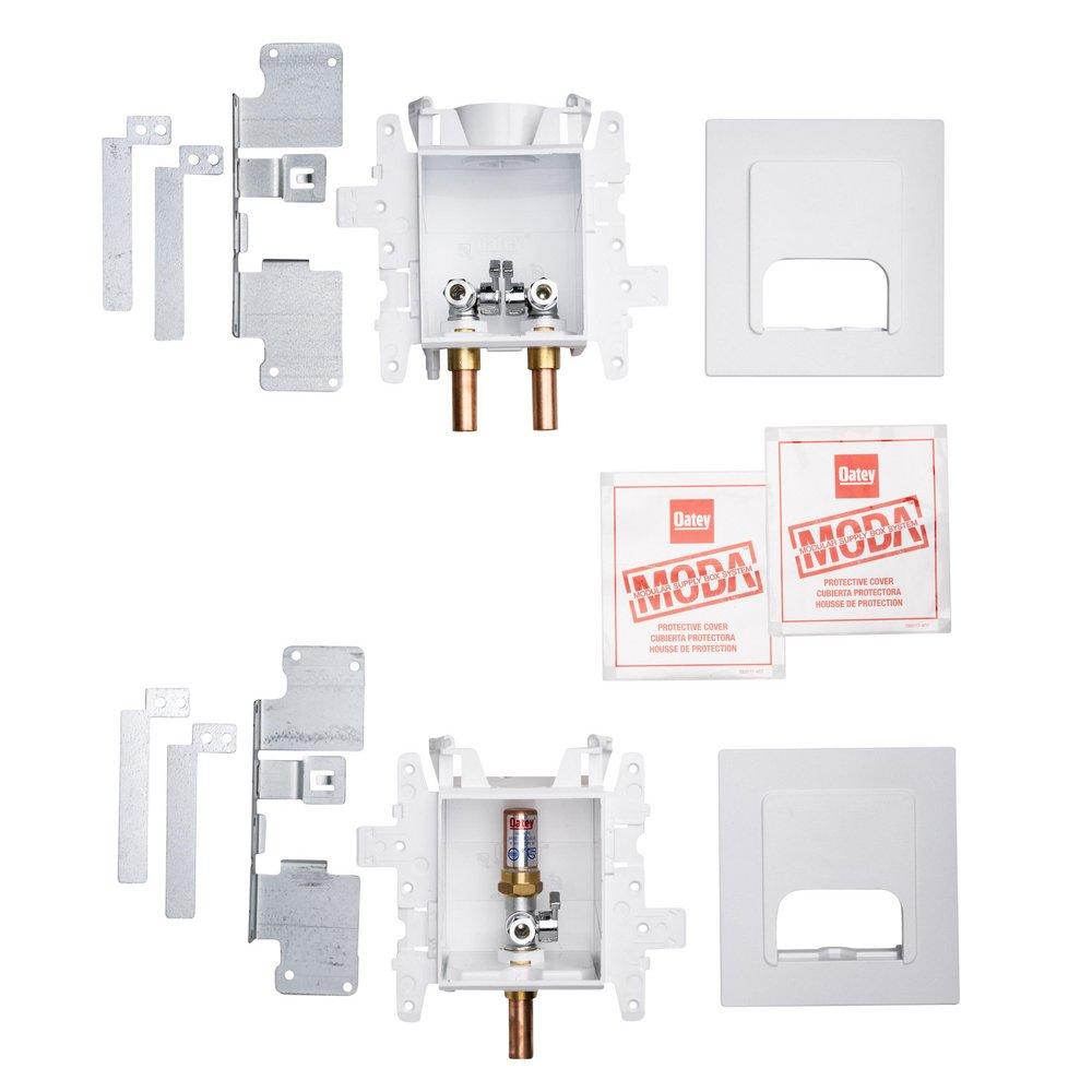 Oatey&reg; White 3-63/100 x 13-24/25 x 8-23/50 in. Kitchen Quarter-Turn Fire Rated Supply Box 