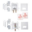 Oatey&reg; White 3-63/100 x 13-24/25 x 8-23/50 in. Kitchen Quarter-Turn Fire Rated Supply Box 