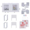 Oatey&reg; White 3-63/100 x 13-24/25 x 8-23/50 in. Kitchen Quarter-Turn Fire Rated Supply Box 