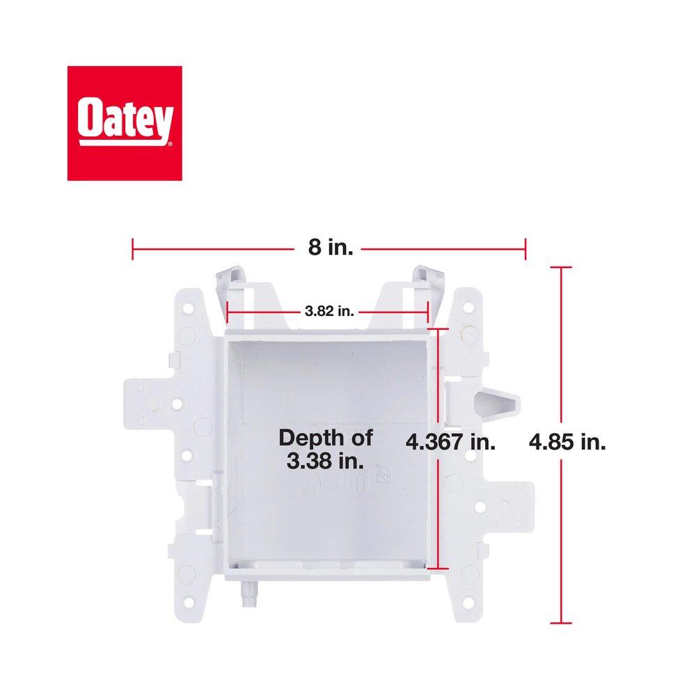 Oatey&reg; White 3-63/100 x 7-49/50 x 8-23/50 in. Gas Quarter-Turn Fire Rated Supply Box 