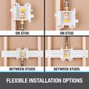 Oatey&reg; White 3-63/100 x 7-49/50 x 8-23/50 in. Gas Quarter-Turn Fire Rated Supply Box 