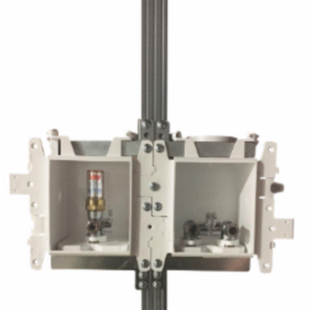 Oatey&reg; White 3-63/100 x 13-24/25 x 8-23/50 in. Kitchen Quarter-Turn Fire Rated Supply Box 