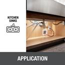 Oatey&reg; White 3-63/100 x 13-24/25 x 8-23/50 in. Kitchen Quarter-Turn Fire Rated Supply Box 